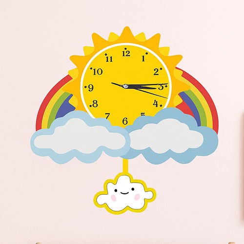 Gökkuşağı Duvar Saati, Çocuk Odası Duvar Saati, Çocuk Saati